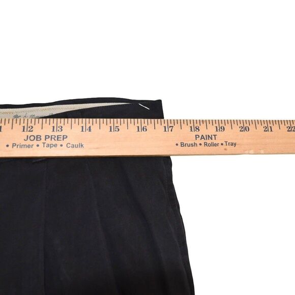 Tommy Bahama Pants Mens 36x29 Washed Black 100% Silk Relaxed Pleated Cuffed - Picture 8 of 10